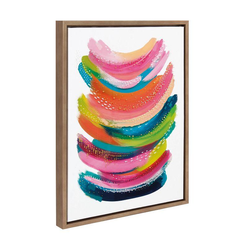 18" x 24" Sylvie Bright Abstract Framed Canvas by Jessi Raulet of EttaVee Gold - Kate & Laurel All Things Decor