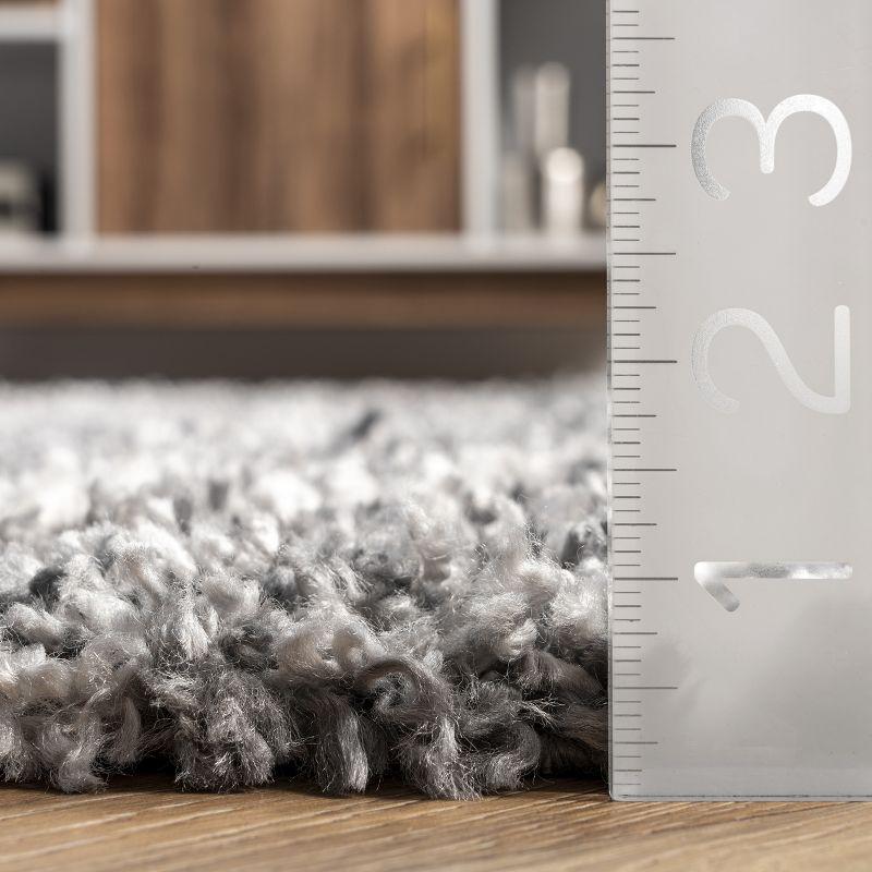 Nuloom Kristi Moroccan 3x5 Accent Shag Indoor Area Rug for Living Room Bedroom Dining Room Nursery Entryway, Grey/Ivory