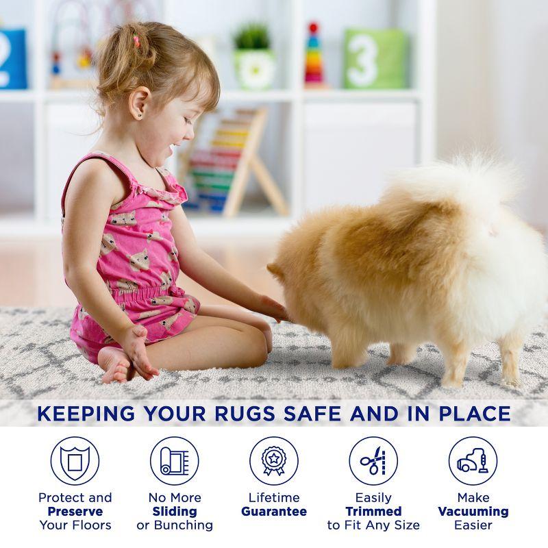 JONATHAN Y Ultra Stop Cream 12 ft. x 18 ft. Rug Pad