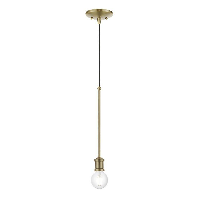 Livex Lighting Lansdale 1 - Light Pendant in  Antique Brass