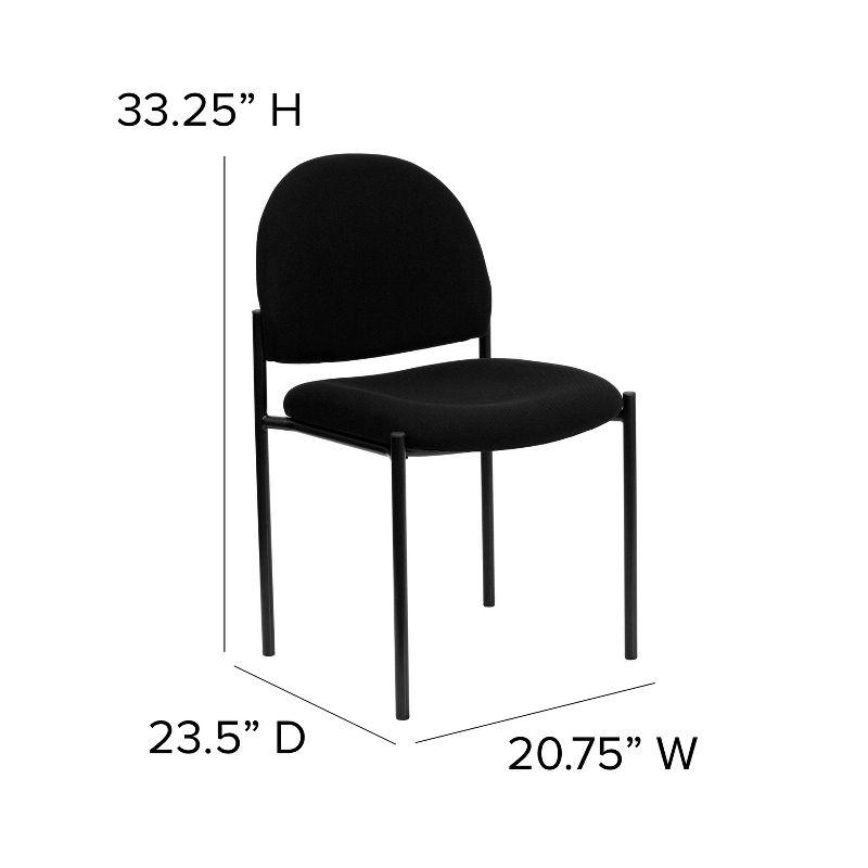 Prather Stackable Steel Ergonomic Side Reception Chair by Flash Furniture