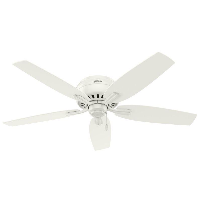 52" Newsome 5 - Blade Flush Mount Ceiling Fan with Pull Chain and Light Kit Included