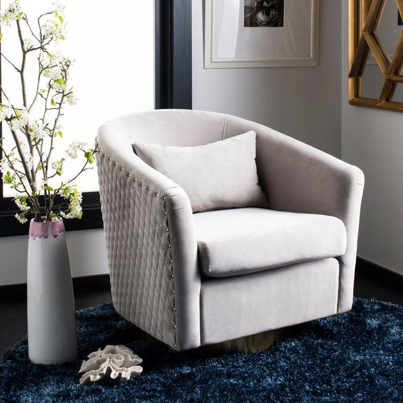 Skye Upholstered Swivel Barrel Chair