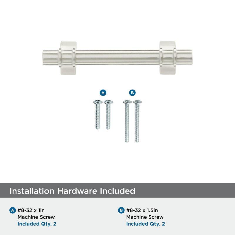 Amerock Davenport 3 inch (76mm) Center-to-Center Satin Nickel Cabinet Pull