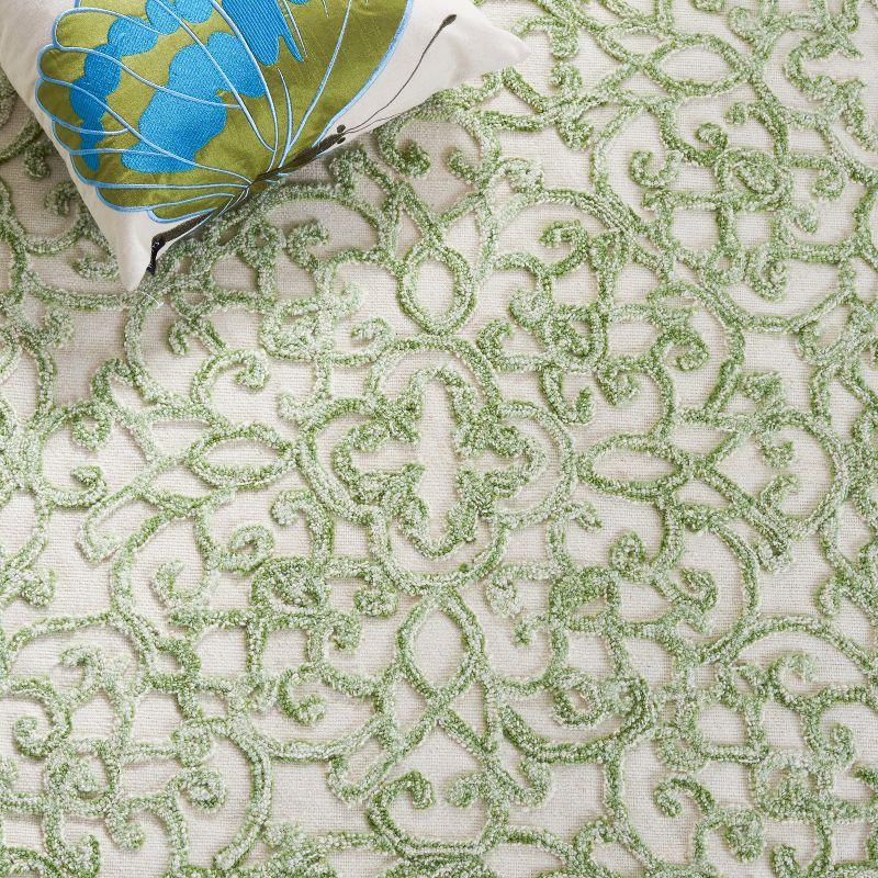 Trace TRC103 Hand Tufted Indoor Area Rug - Ivory/Green - 6'x6' - Safavieh