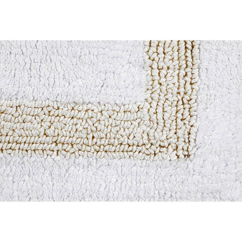 21"x34" Hotel Collection Bath Rug White/Ivory - Better Trends: Cotton Tufted, Machine Washable
