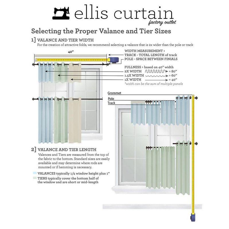 Ellis Curtain Lexington Leaf Pattern on Colored Ground Scallop Valance 58"x15" Sage