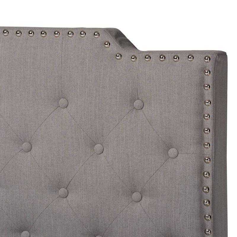 Marion Fabric Upholstered Button Tufted Panel Bed - Baxton Studio