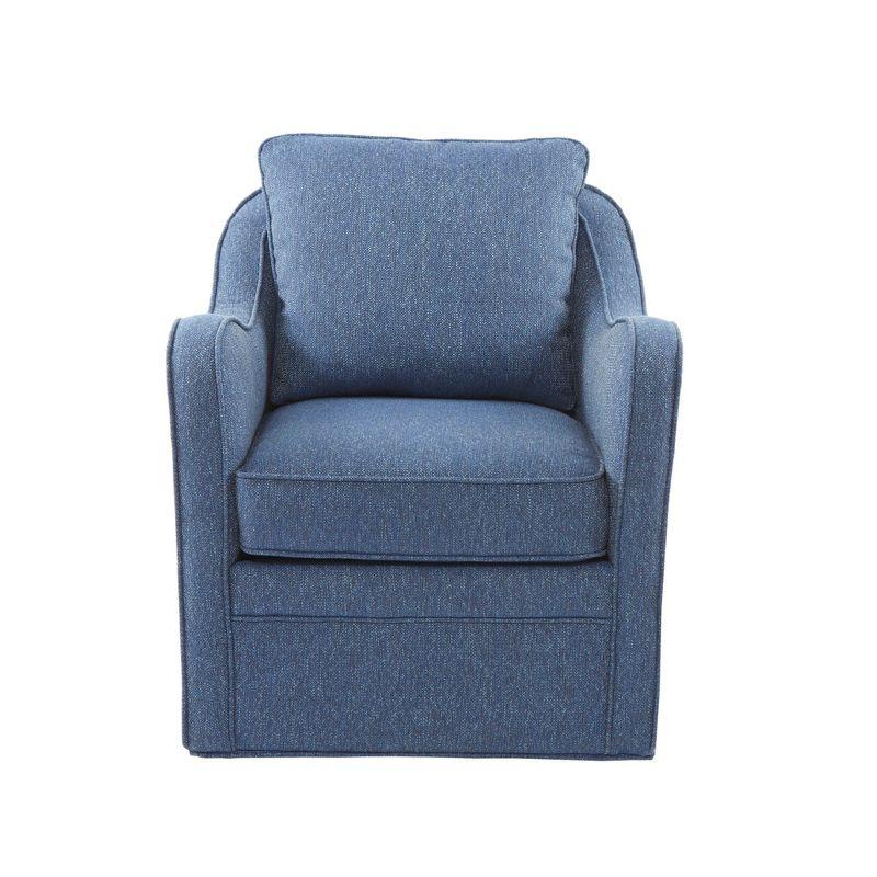 Mitchell Wide Seat Swivel Armchair Navy - Madison Park