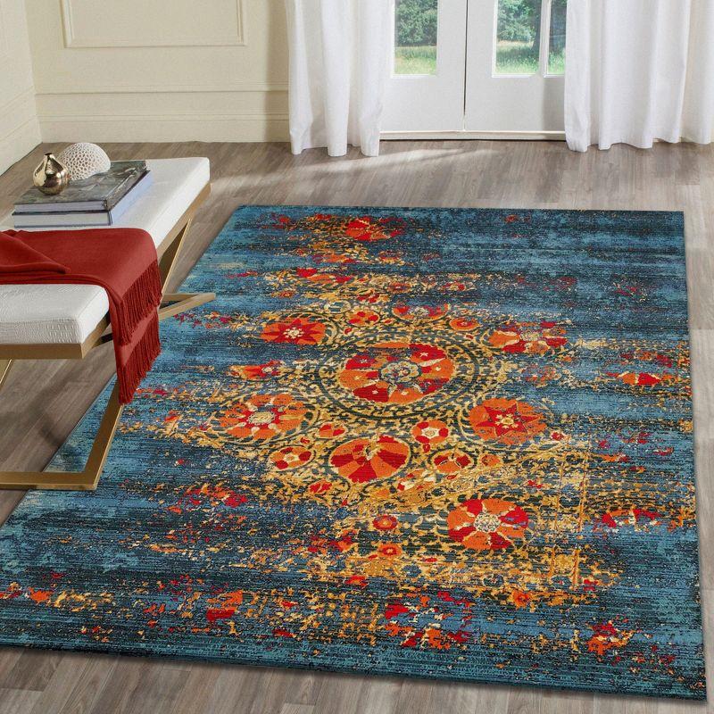 Liora Manne Marina Suzanie Indoor/Outdoor Area Rug Blue 3'11" x 5'10"