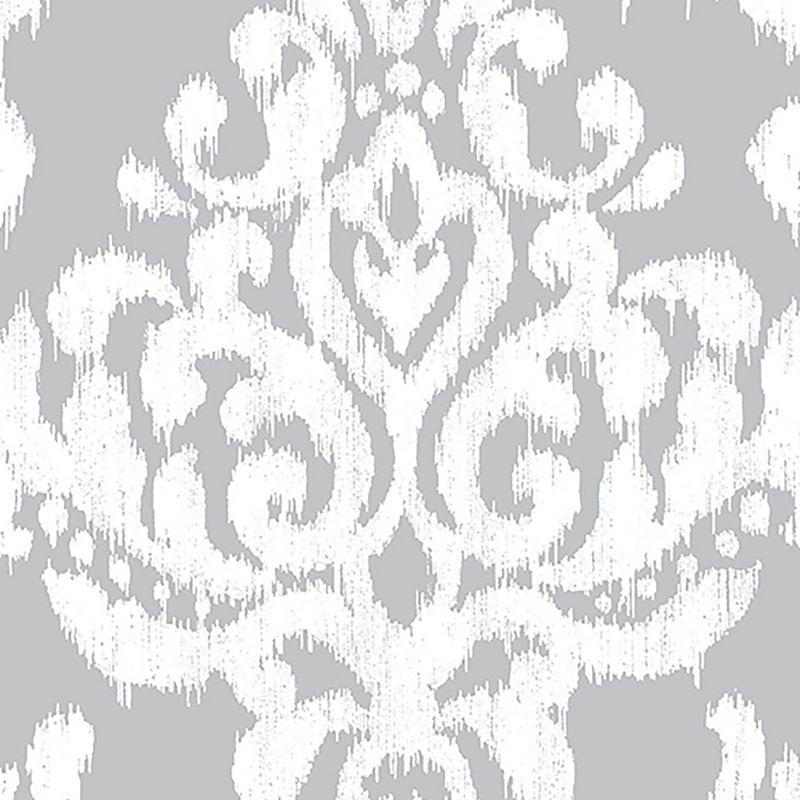 Ink Damask Grey Mist Paste the Wall Wallpaper