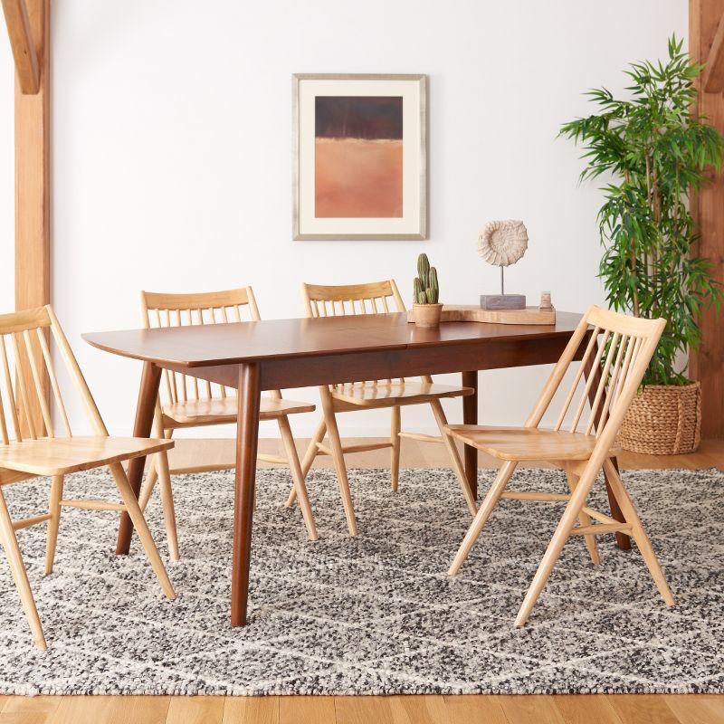 Varda Manual Extension Dining Table - DTB1402A - Walnut - Safavieh