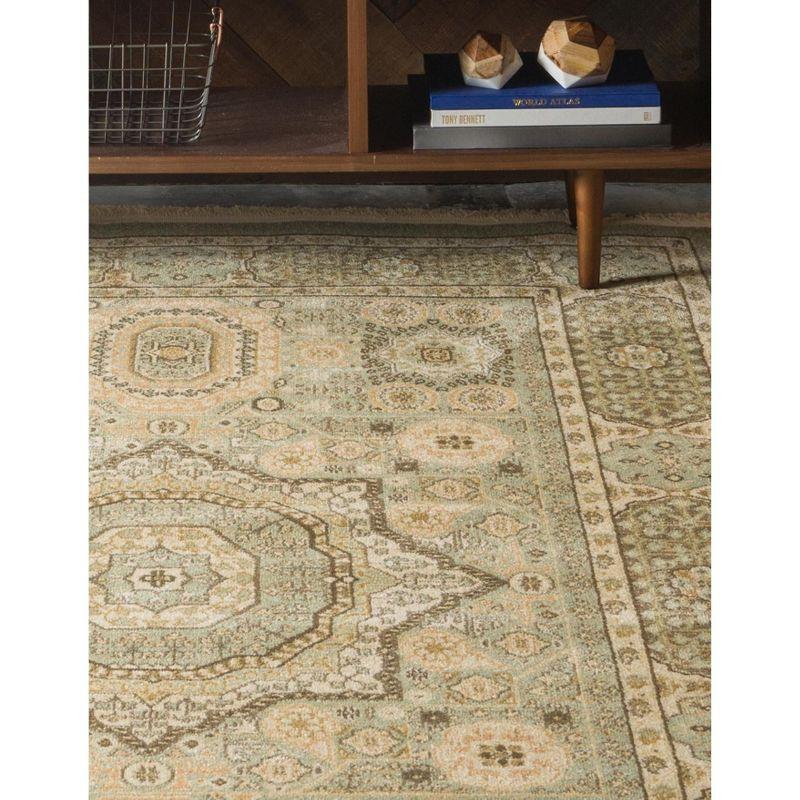 Unique Loom Palace Collection Area Rug - Amber (9'  x 12' Rectangle Light Green/Cream)