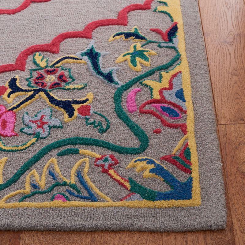 Bellagio BLG605 Hand Tufted Indoor Area Rug - Dark Grey/Multi - 5'x5' - Safavieh