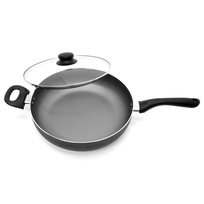 Starfrit 11-Inch Black Nonstick Aluminum Deep Fry Pan with Lid