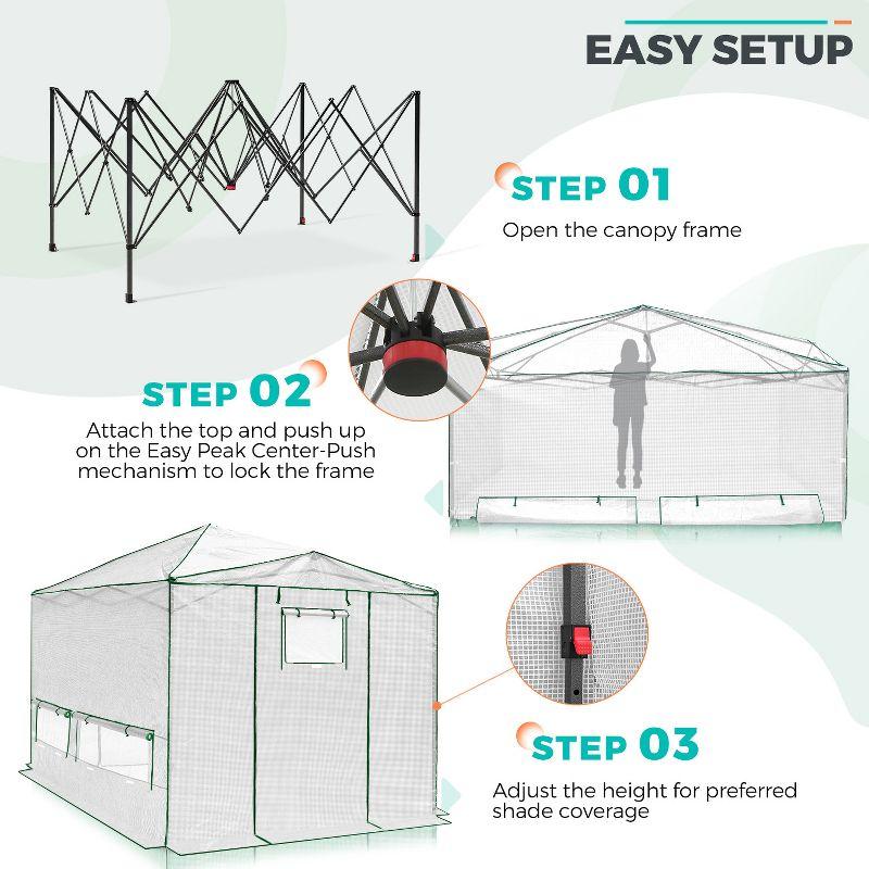 EAGLE PEAK Pop Up Greenhouse 8' W x 12' D Greenhouse