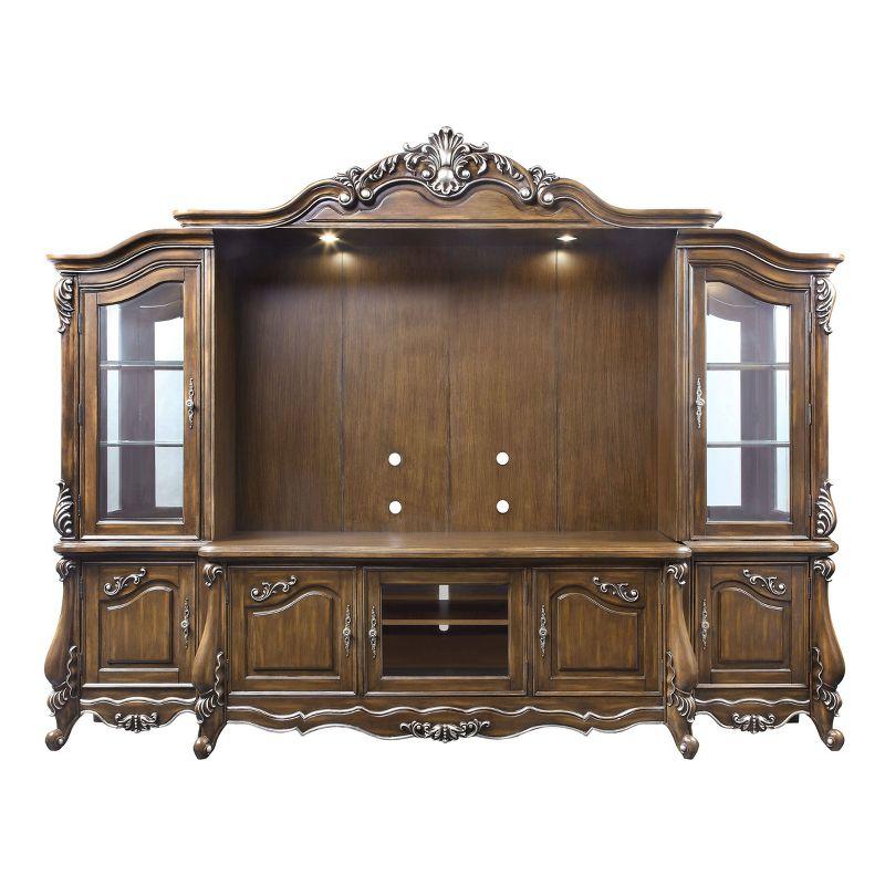 ACME Latisha ENTERTAINMENT CENTER Antique Oak Finish LV01355