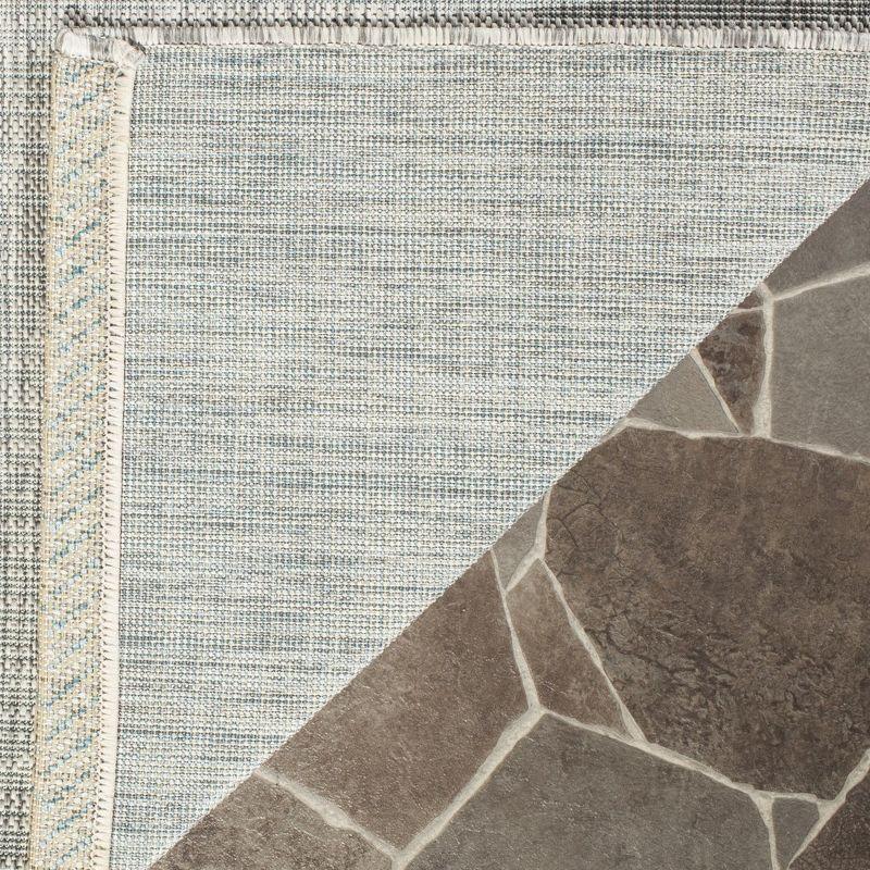 Courtyard CY8576 Power Loomed Indoor and Outdoor Area Rug - Grey/Turquoise - 8'x11' - Safavieh