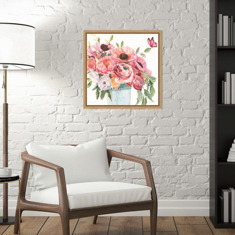 Amanti Art Boho Bouquet XIII by James Wiens Canvas Wall Art Print Framed 16 x 16-in.