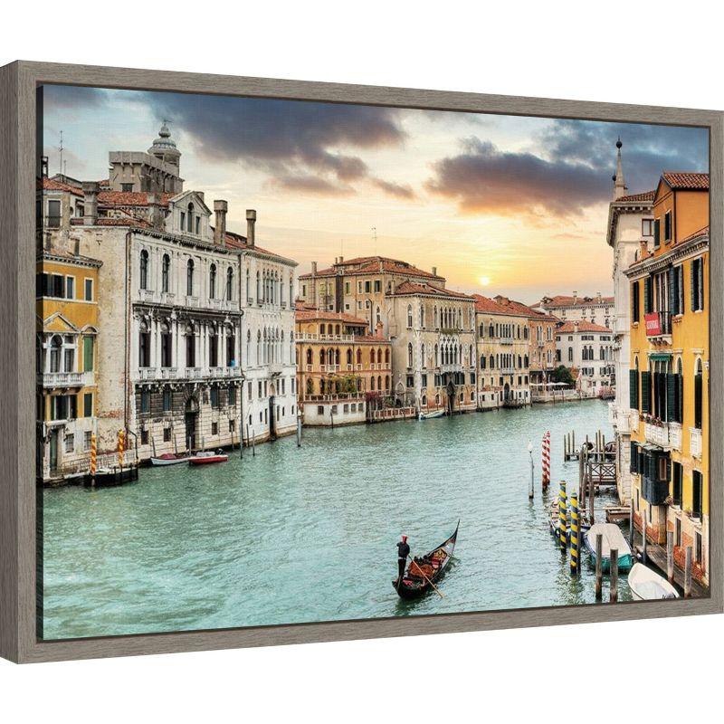 Amanti Art Gran Canal Vista Italy by Alan Blaustein Canvas Wall Art Print Framed 23 x 16-in.