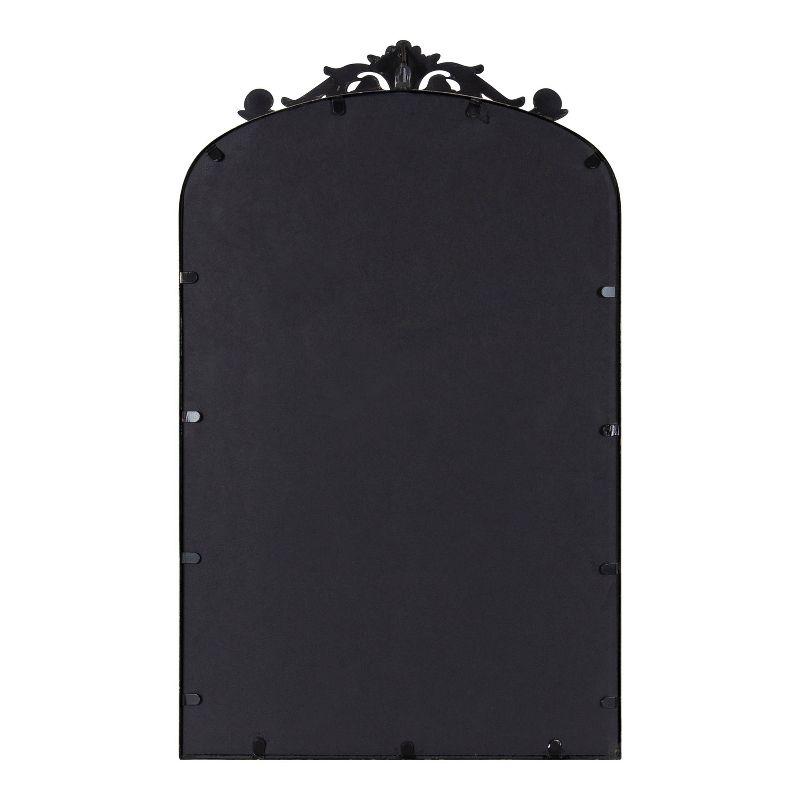 19" x 30.7" Arendahl Traditional Arch Decorative Wall Mirror Black - Kate & Laurel All Things Decor: Elegant Metal Frame