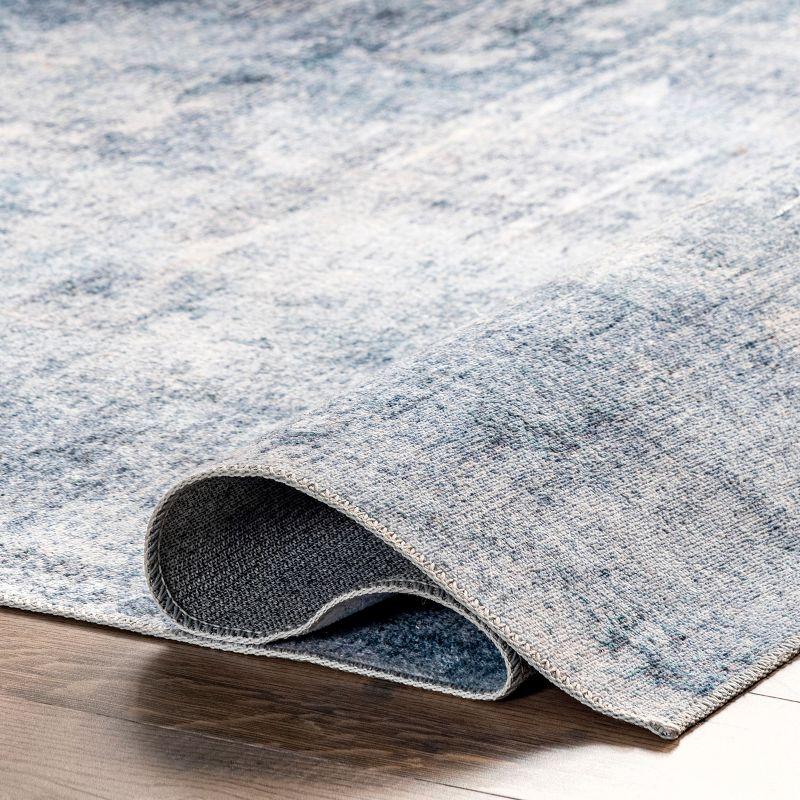 Nuloom Katia Modern Abstract Pet Friendly Machine Washable Area Rug, 5' x 8', Blue