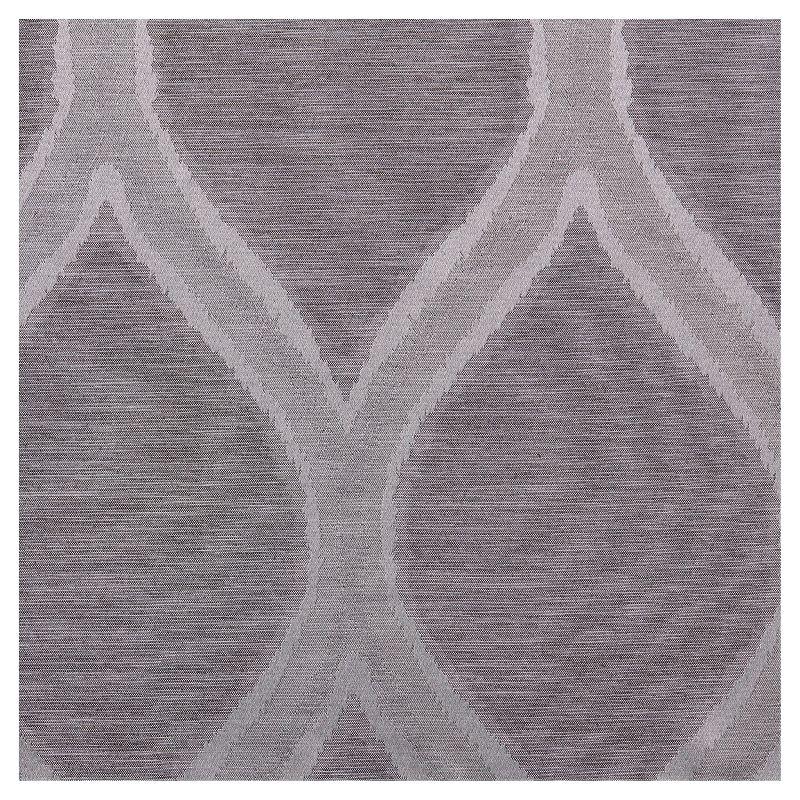 Montrose Ogee Geometric Textured Linen Jacquard Grommet Top Window Curtain Panel Pair - Exclusive Home™