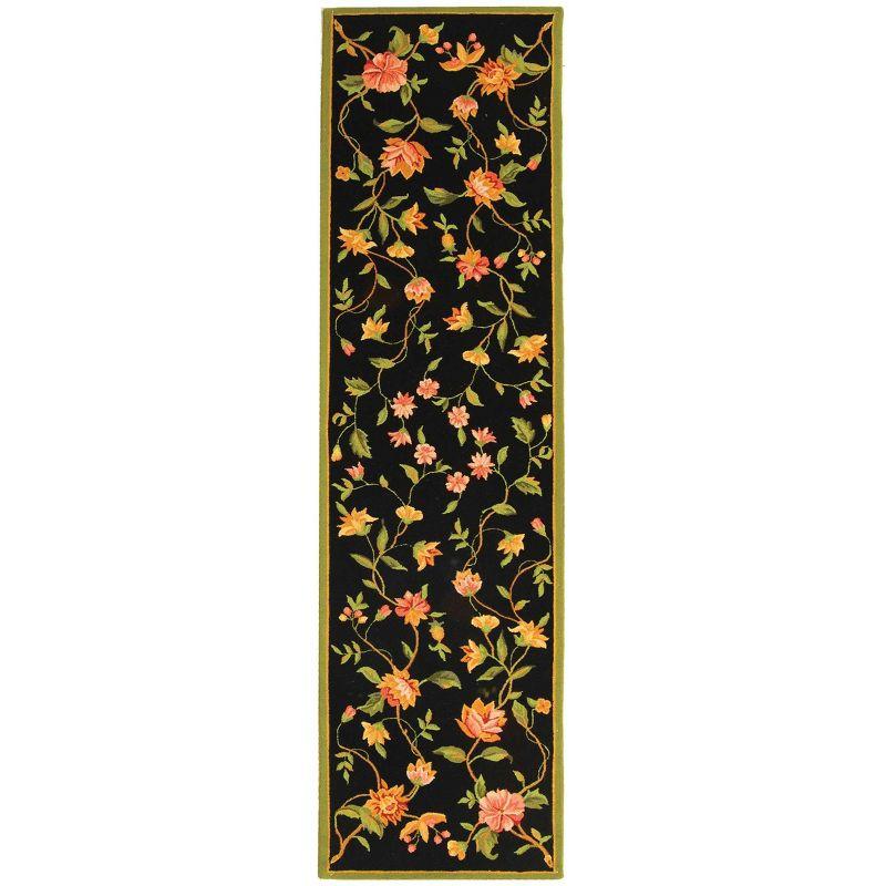 Chelsea HK263 Handmade Runner Rug - 2'6"x10' - Black - Safavieh