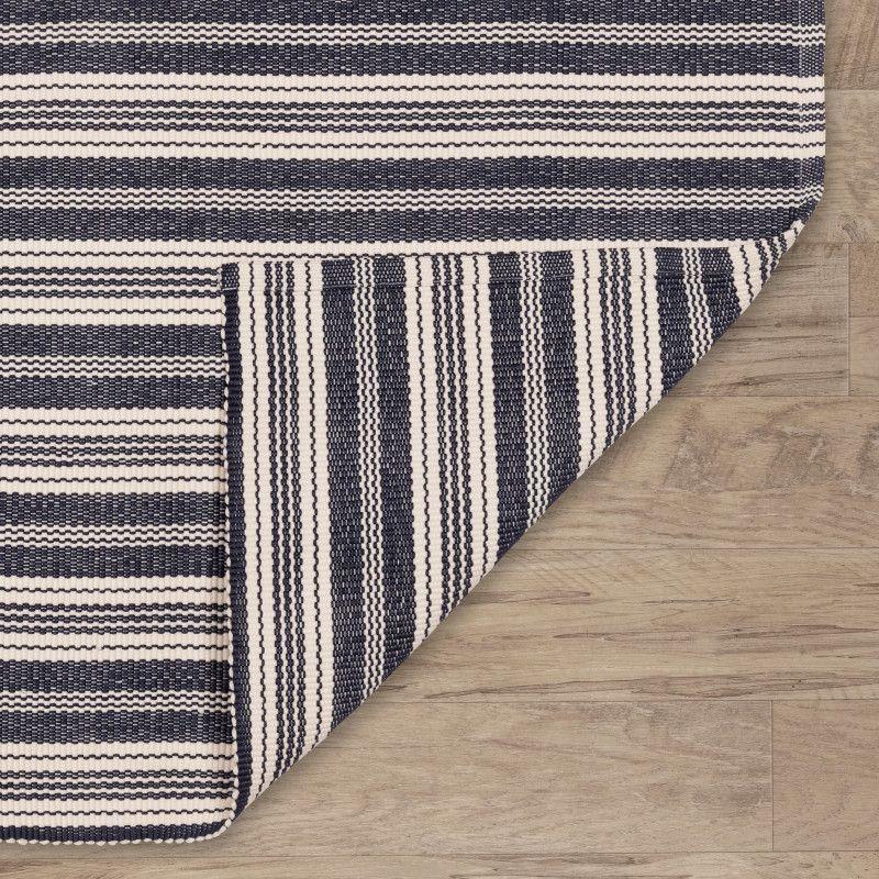 Home Conservatory Ticking Stripe Handwoven Indoor/Outdoor Area Rug