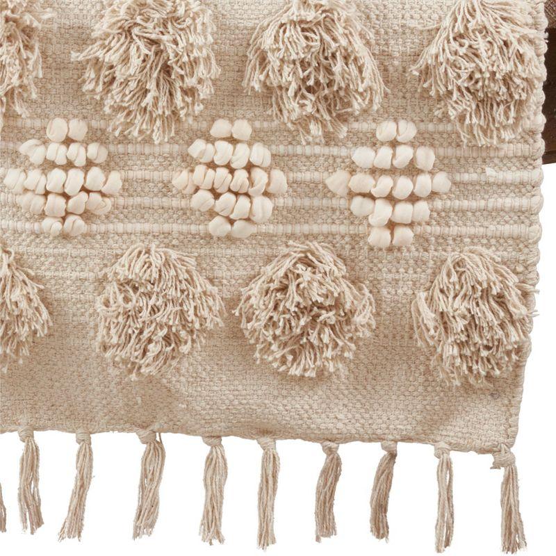 Saro Lifestyle Table Runner With Tufted Tassel Design