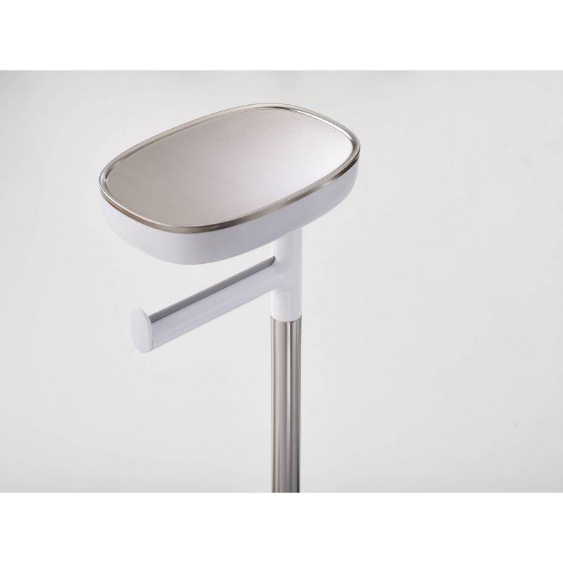 Joseph Joseph EasyStore Plus Free Standing Toilet Paper Holder with Flex Steel Toilet Brush