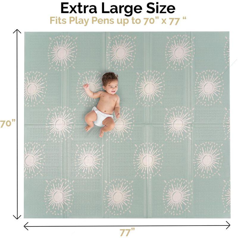 JumpOff Jo - Waterproof Foam Padded Play Mat for Infants, Babies, Toddlers, Play Pens & Tummy Time, Foldable Activity Mat