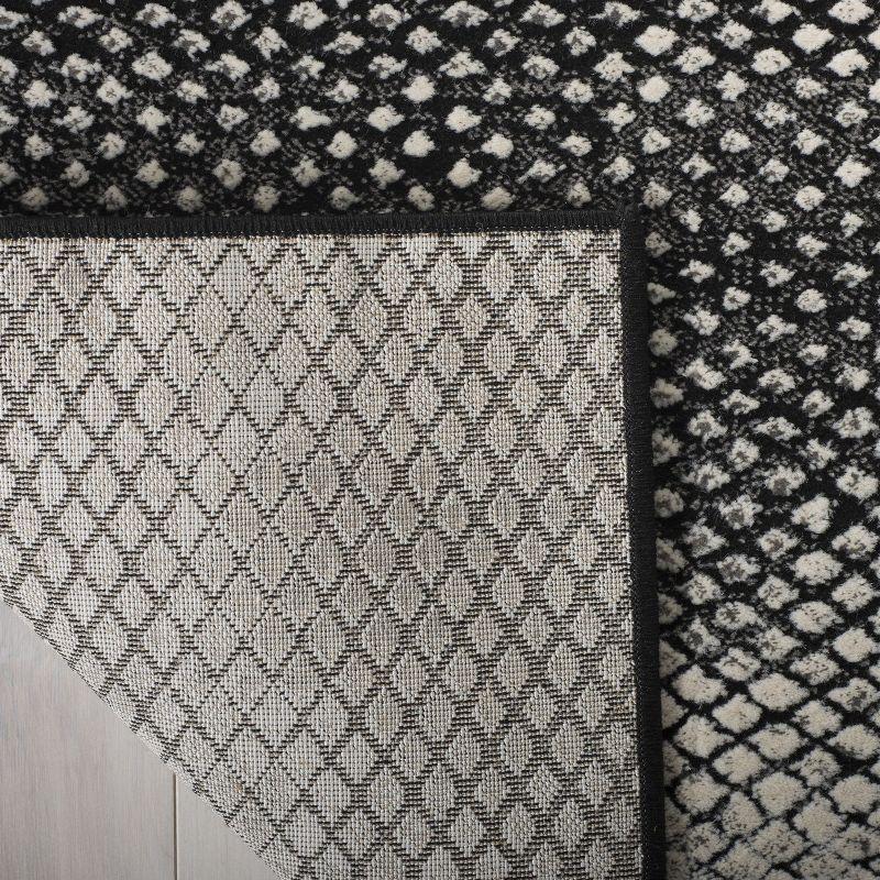 Lurex LUR186 Power Loomed Area Rug - Black/Ivory - 4'x6' - Safavieh