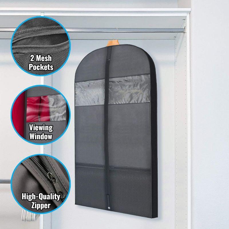 Rebrilliant Plixio Garment Bags Suit Bag for Travel & Clothing Storage for Suits, Dresses & More - (2 Pack) (Set of 2)