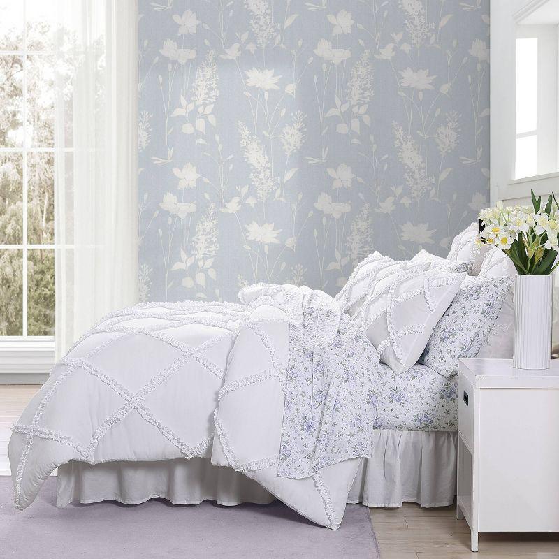 Laura Ashley Norah Comforter Bedding Set White