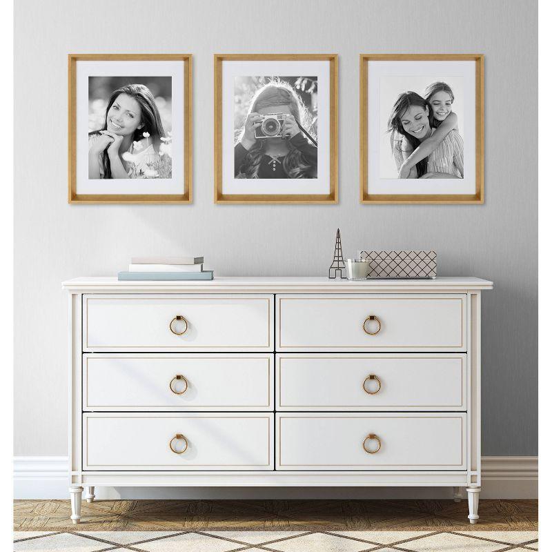 Kate & Laurel All Things Decor 14" x 18" Calder Wall Frame Gold : Modern Style, Dual Orientation, Plastic Construction