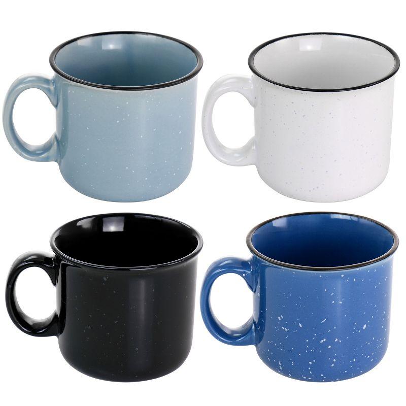 Mr. Coffee Mr. Colebrook Speckled Stoneware 18Oz 4 Piece Mug Set In Assorted Colors