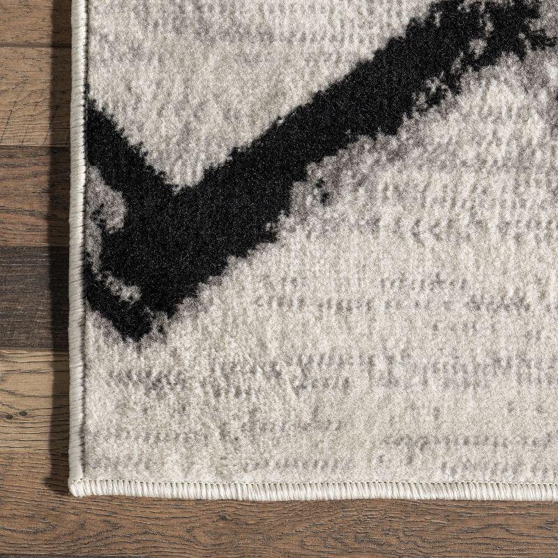Nuloom Addison Chevron 9x12 Indoor Area Rug for Living Room Bedroom Dining Room Kitchen, Grey/Ivory