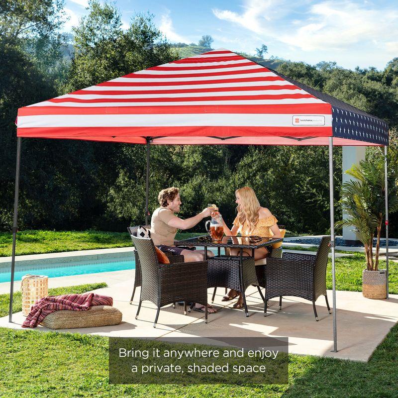 American Flag 10x10ft Easy Setup Pop Up Canopy Tent