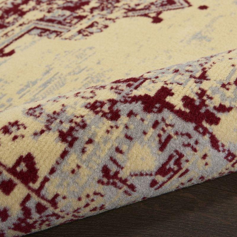 Nourison Grafix GRF14 Indoor Area Rug - Cream/Red 2'3" x 7'6"