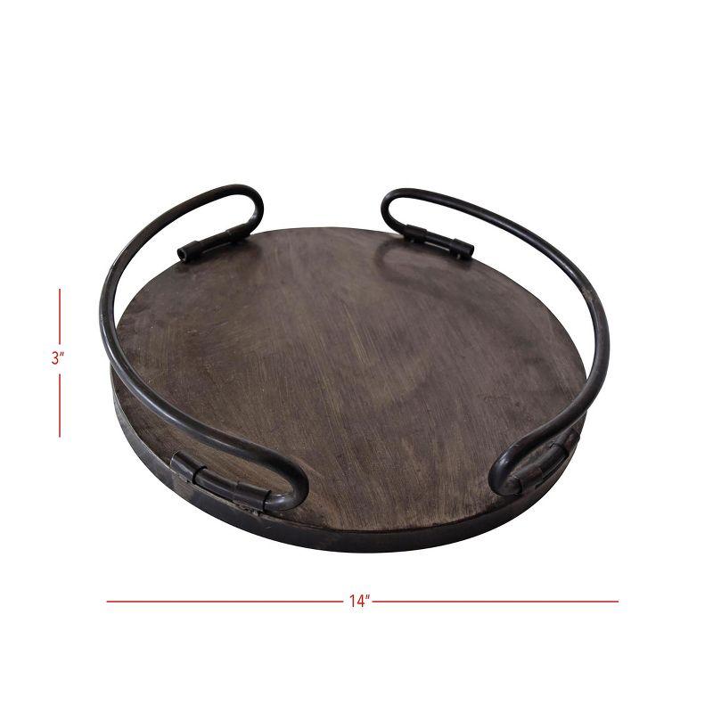 Round Metal Decorative Tray - Foreside Home & Garden