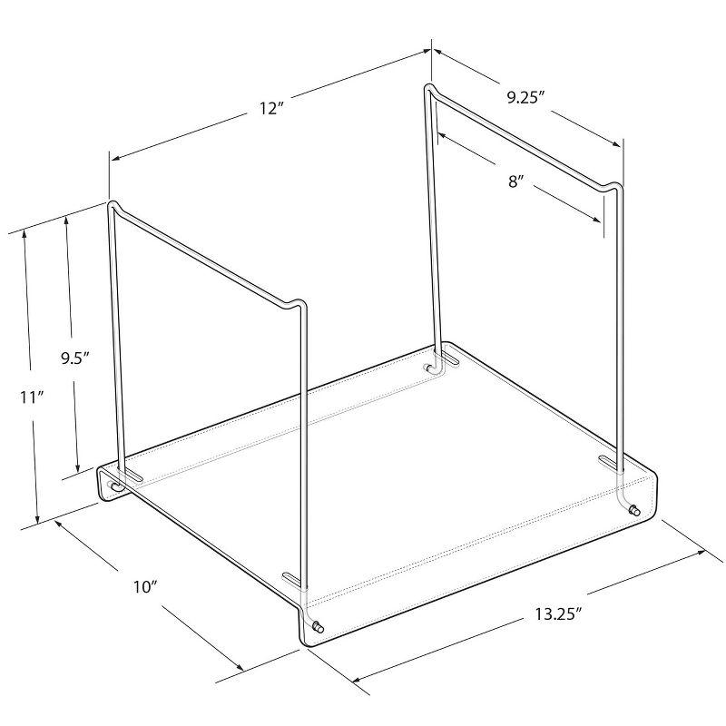 Clear Acrylic and Metal Hanging File Desk Organizer