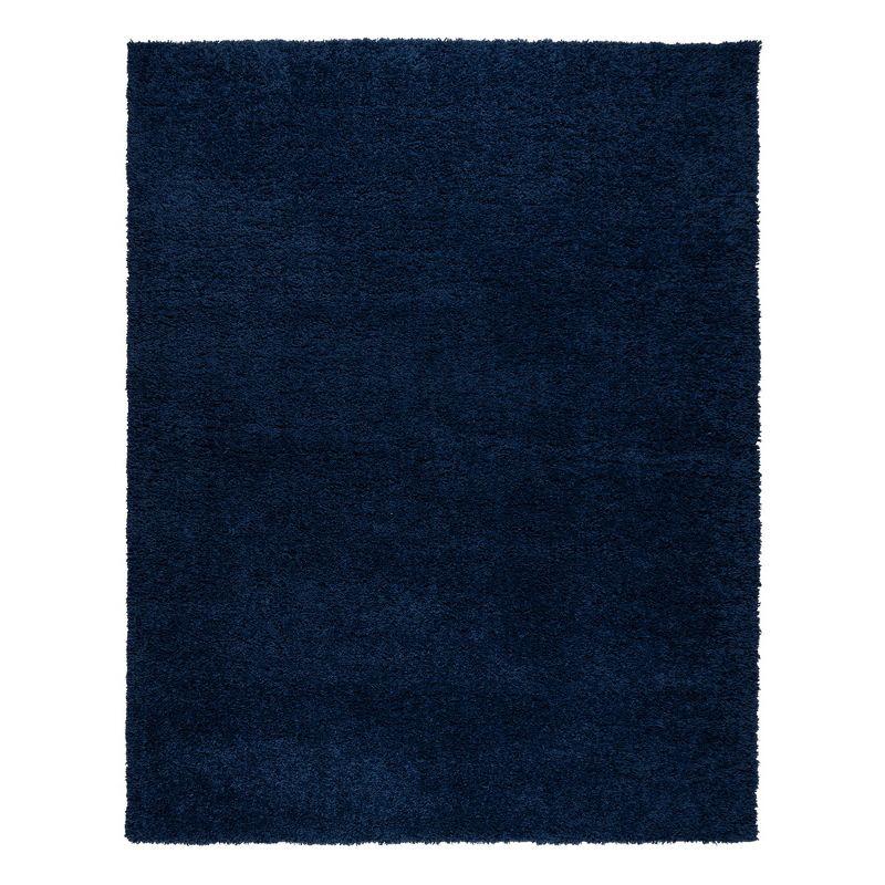 Gertmenian Anjou Solid Navy Plush Shag Indoor Area Rug