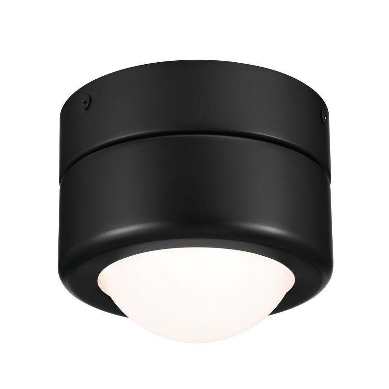 Tibbi Black Glass LED Flush Mount Ceiling Light