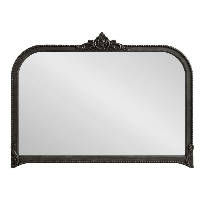 Kate & Laurel All Things Decor 40"x30" Hubanks Arched Wall Mirror Black