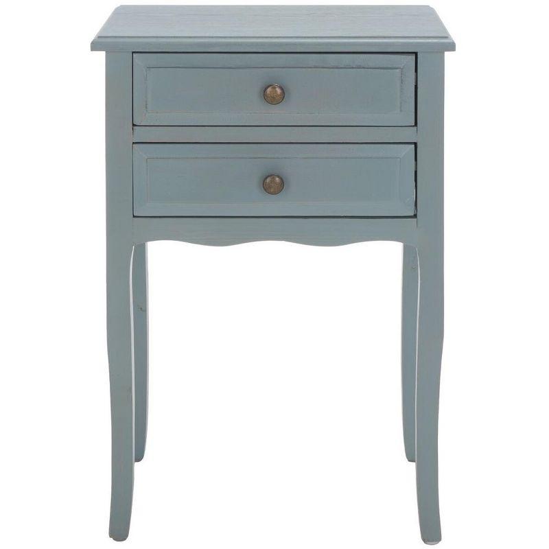 Lori Night Table Barn - AMH6576G - Blue - Safavieh Couture