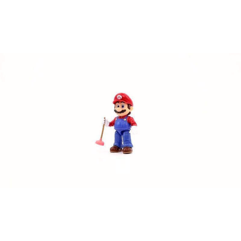 Nintendo The Super Mario Bros. Movie Mario Figure with Plunger Accessory