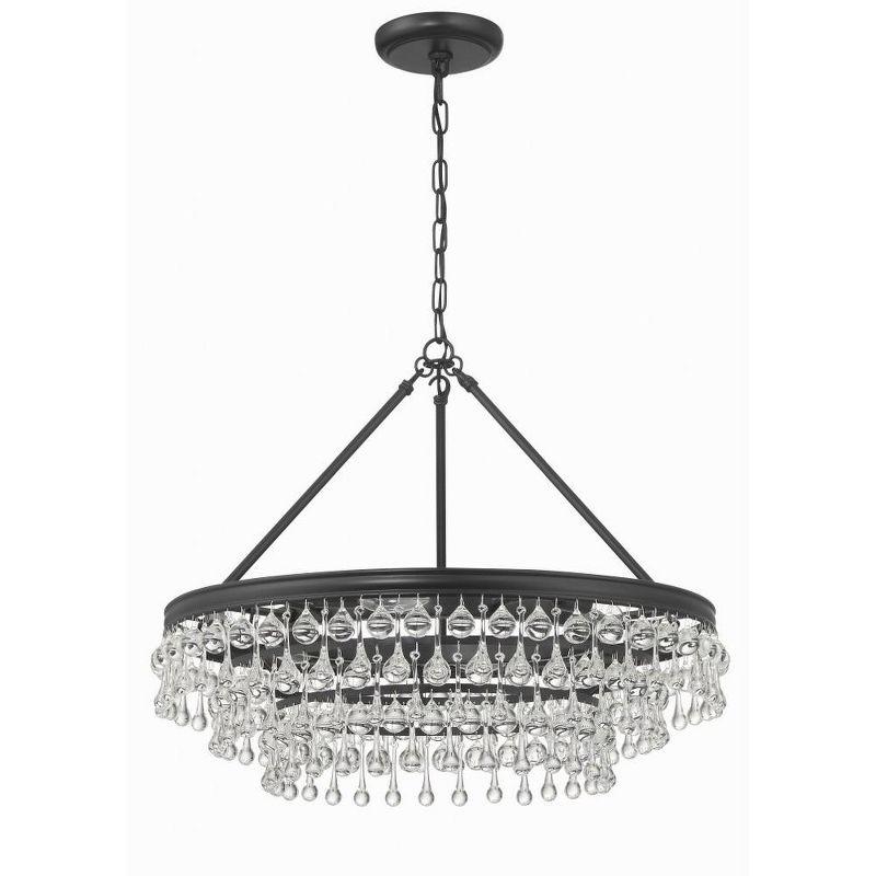 Crystorama Lighting Calypso 6 - Light Chandelier in  Matte Black