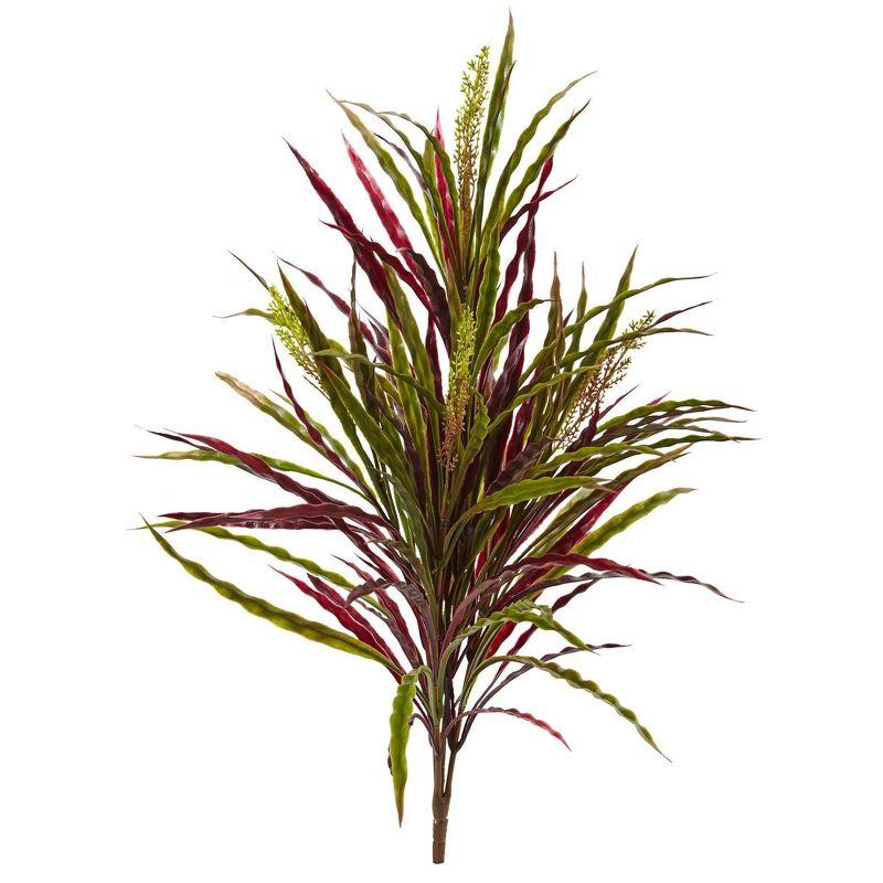 Burgundy and Green Vanilla Grass 22.5" Outdoor Plastic Potted Plant