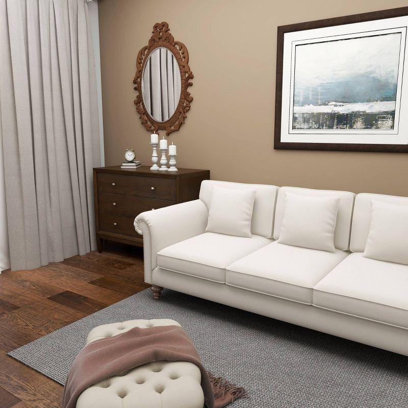 Set of 3 Rustic Pillar Candle Holder White - Olivia & May: Elegant Mango Wood, Sturdy Base, Indoor Use